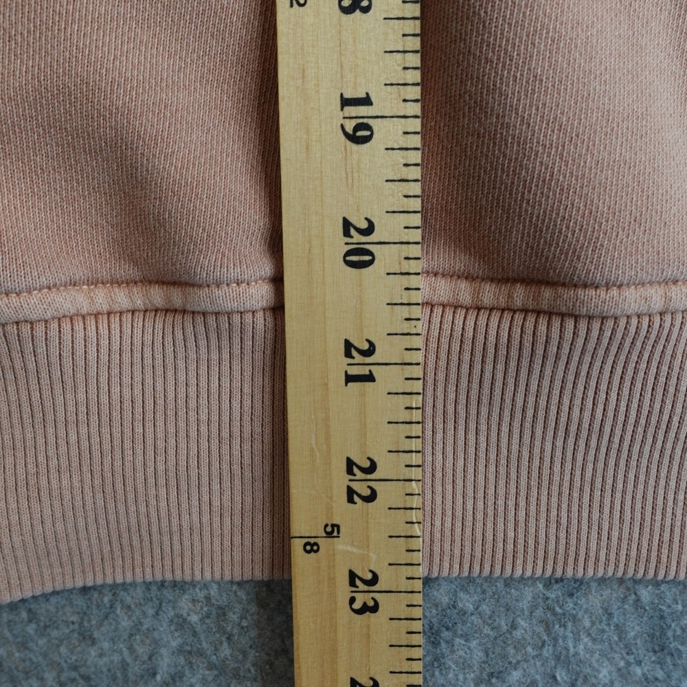 Aerie Oversized V-Neck Sweatshirt Womens L Terracotta Tan Ribbed Trim Slouchy - Picture 4 of 10